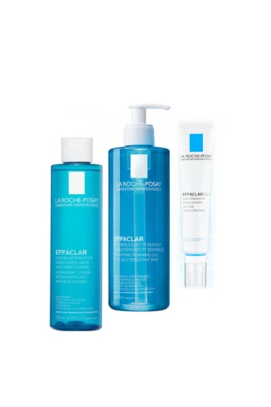 LA ROCHE POSAY Effaclar K Krem + Effaclar Jel 400ml +effaclar Tonik Akne Bakım Seti ürün görseli 1