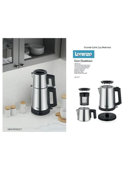Lorenzo GRANDE ÇELİK ÇAY MAKİNESİ İNOX ürün görseli 1