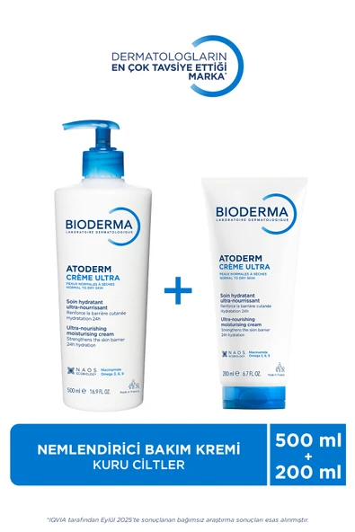 BİODERMA Atoderm Cream Ultra Normal Ve Kuru Ciltler İçin Nemlendirici Yüz, Vücut Bakım Kremi 500 ml 200 ml ürün görseli 1