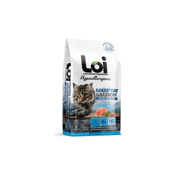 Loı Yetişkin Kedi Maması Somonlu 15 kg ürün görseli 1