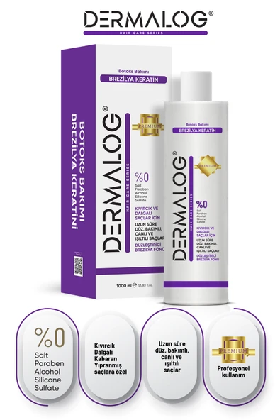DERMALOG Saç Botoksu & Brezilya Keratini - Pofessional Premium Seri 1000 ML ürün görseli 1