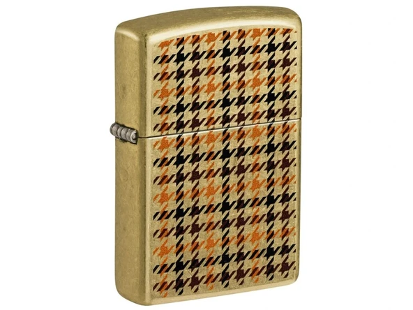 Zippo Street Brass Plaid Dizayn Çakmak ürün görseli 1