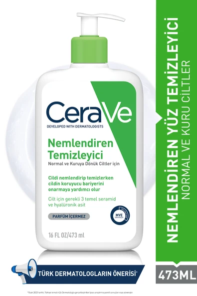 CERAVE Normal Ve Kuru Ciltler İçin Nemlendiren Temizleyici 473ml ürün görseli 1
