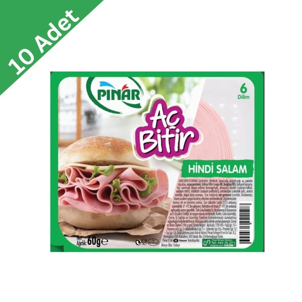 Pınar Hindi Salam Aç Bitir 60 g x 10 Adet ürün görseli 1
