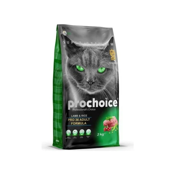 Pro Choice Pro 36 Kuzu Pirinçli Yetişkin Kedi Maması 2 Kg ürün görseli 1
