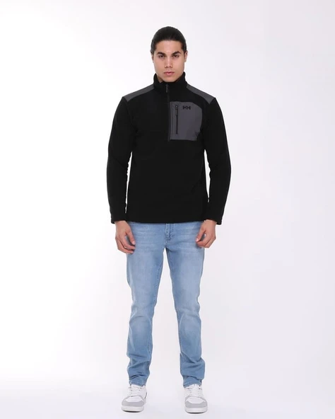 Helly Hansen Block Halfzip Polar Black - Resim 2