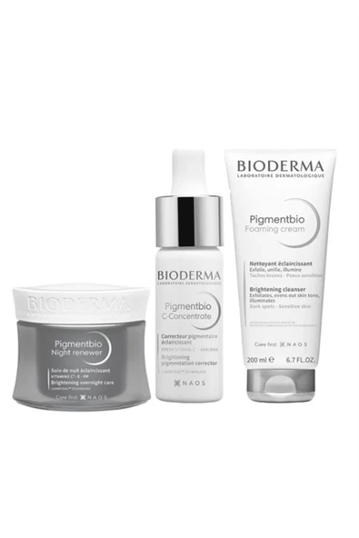BİODERMA Pigmentbio Leke Serisi | Gece Kremi Serum Temizleme Jeli Orijinal Boy ürün görseli 1
