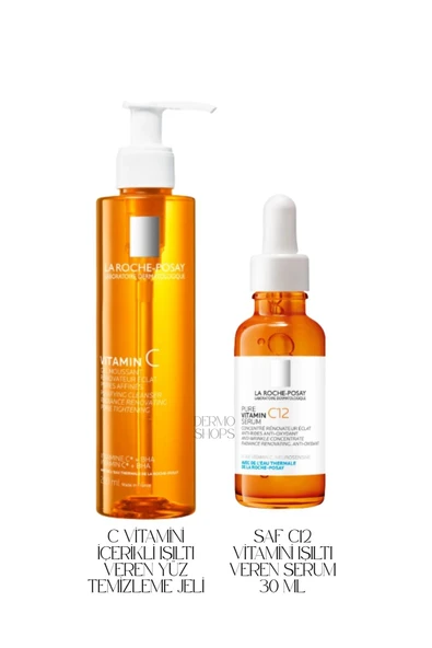 LA ROCHE POSAY C Vitamin Cilt Bakım Seti | Orijinal Boy SERUM 30 ML - Temizleme jeli 200 ML DS ürün görseli 1