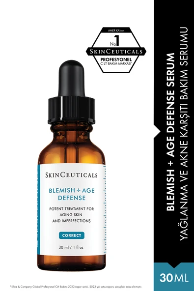 SKİNCEUTİCALS Blemish + Age Defense Yağlanma ve Akne Karşıtı Bakım Serumu 30ml ürün görseli 1
