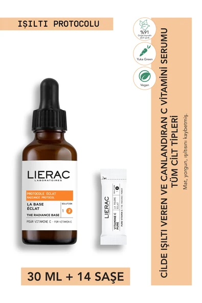 LİERAC Protocol C Vitamini Işıltı Veren Serum 30 ml + 14 Saşe ürün görseli 1