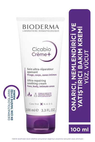 BİODERMA Cicabio Cream+ Bebek, Çocuk, Yetişkin için Onarıcı Yüz ve Vücut Bakım Kremi 100 ml ürün görseli 1