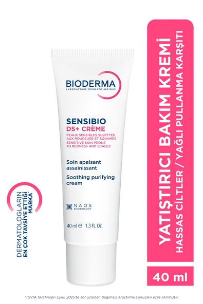 BİODERMA Sensibio DS+ Cream Hassas Ciltler için Kızarıklık Karşıtı Yatıştırıcı Bakım Kremi 40 ML ürün görseli 1