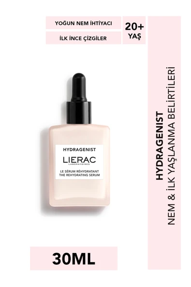 LİERAC Hydragenist Nemlendirici, Işıltı Veren, Dolgunlaştıran Serum 30 ml +20 Yaş ürün görseli 1