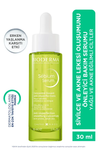 BİODERMA Sebium Serum Salisilik ve Hyaluronik Asit içeren Akne ve Leke Karşıtı Serum 30 ML ürün görseli 1