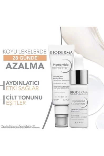 BİODERMA Pigmentbio Daily Care Spf50 40 Ml+ Pigmentbio C-concentrate 15 Ml ürün görseli 1