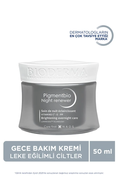 BİODERMA Pigmentbio Night Renewer Leke Karşıtı Cilt Tonu Eşitleyici C ve E Vitamini Gece Kremi 50 ml ürün görseli 1