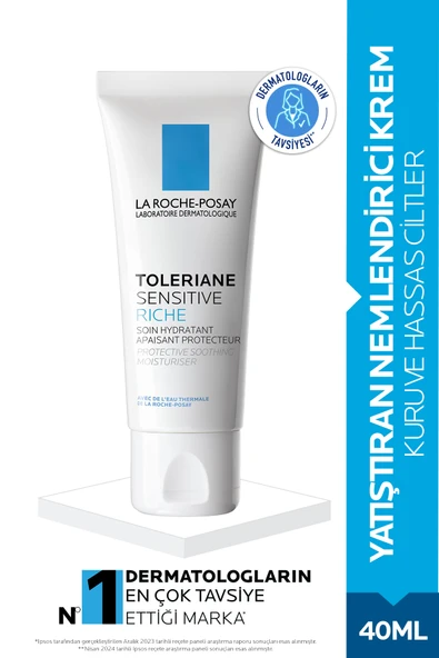 LA ROCHE POSAY Toleriane Sensitive Riche  Nemlendirici Yüz Kremi 40 ml- Kuru ve Hassas Ciltler İçin ürün görseli 1