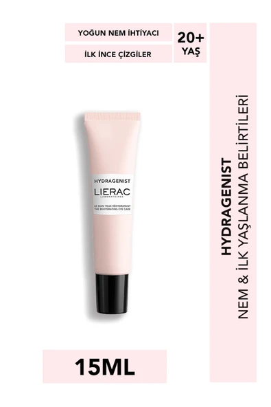 LİERAC Hydragenist Rehydrating Nemlendirici, Işıltı Veren Göz Çevresi Bakım Kremi 15 ml +20 Yaş ürün görseli 1