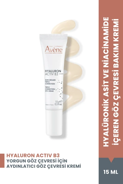AVENE Hyaluron Activ B3 Hyaluronik Asit ve Niasinamid Göz Çevresi Kremi Aydınlatıcı Etkili 15 ml ürün görseli 1