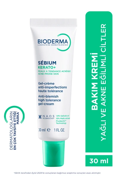 BİODERMA Sebium Kerato+ Salisilik Asit İçeren Sivilce Akne Lekesi Siyah Nokta Karşıtı Nemlendirici Krem 30ml ürün görseli 1
