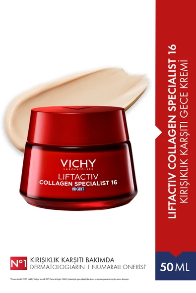 VİCHY Liftactiv Collagen Specialist Night Yaşlanma Karşıtı Gece Kremi 50 ml ürün görseli 1