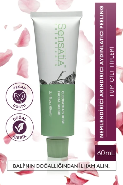 SENSATİA BOTANİCALS Siyah Nokta Karşıtı Doğal Peeling - Yoğun Nemlendirici Arındırıcı Besleyici 60 ml - Cleopatra's Rose ürün görseli 1