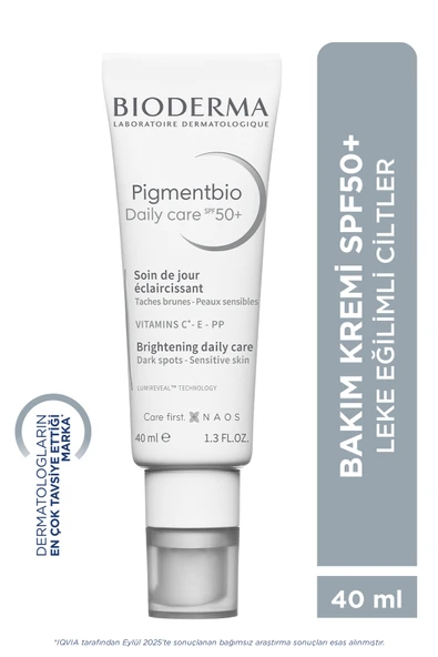 BİODERMA Pigmentbio Daily Care SPF50+ Güneş Koruyuculu Leke Karşıtı Aydınlatıcı Güneş Korumalı Krem 40 ML ürün görseli 1