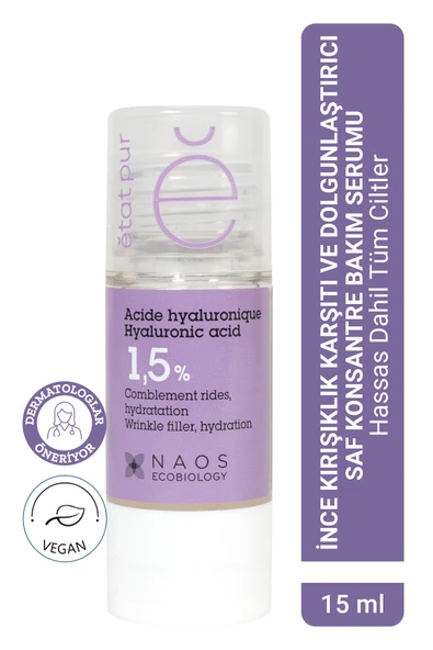 ETAT PUR Pure Active Hyaluronik Asit İnce Kırışıklık Karşıtı & Dolgunlaştırıcı Konsantre Bakım Serumu 15 ML ürün görseli 1