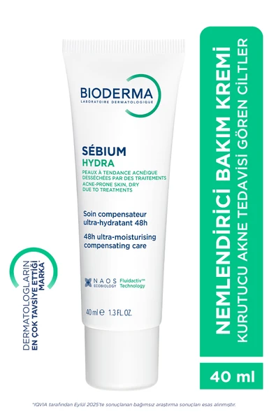 BİODERMA Sebium Hydra Kurutucu Akne Tedavisi Gören Ciltler Seramid İçeren Yoğun Nemlendirici Bakım Krem 40ml ürün görseli 1
