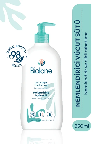 BİOLANE %98 Doğal İçerikli Nemlendirici Besleyici Vücut Sütü (350ml) ürün görseli 1