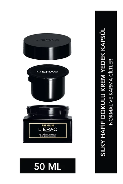 LİERAC PREMIUM The Silky Cream Refill 50 ml – Yeniden Doldurulabilir Yaşlanma Karşıtı Krem ürün görseli 1