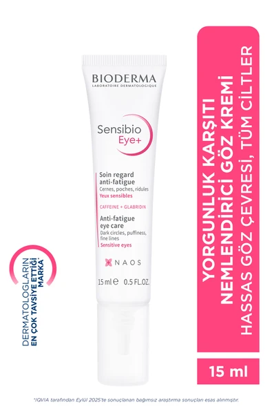 BİODERMA Sensibio Eye+ Hassas Göz Çevresi Yorgunluk, İnce Çizgi Karşıtı Nemlendirici Göz Kremi 15 ml ürün görseli 1
