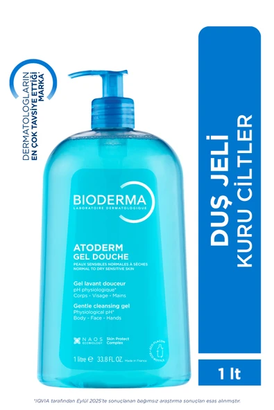 BİODERMA Atoderm Shower Gel Kuru, Tüm Ciltler Bebek, Çocuk, Yetişkin Arındırıcı Nemlendirici Duş Jeli 1 Lt ürün görseli 1