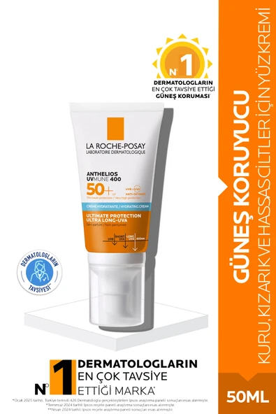 LA ROCHE POSAY Anthelios Uvmune 400 Spf 50+ Nemlendirici Güneş Kremi 50 ml ürün görseli 1