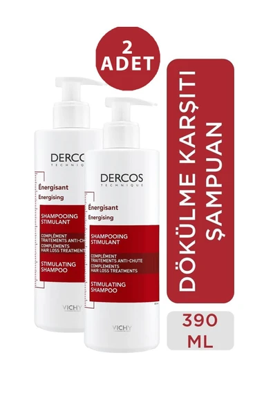 VİCHY Dercos Energisant Şampuan Dökülme Karşıtı 400 ml 2 Adet ürün görseli 1