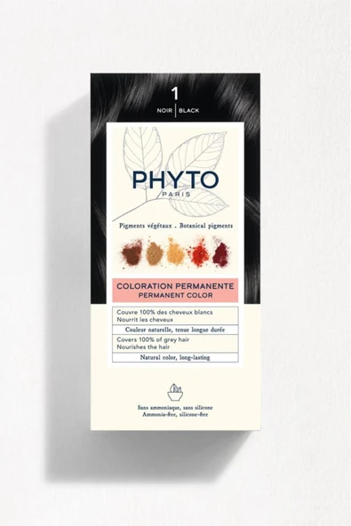 PHYTO Phytocolor Bitkisel Saç Boyası ''1 Siyah'' ürün görseli 1