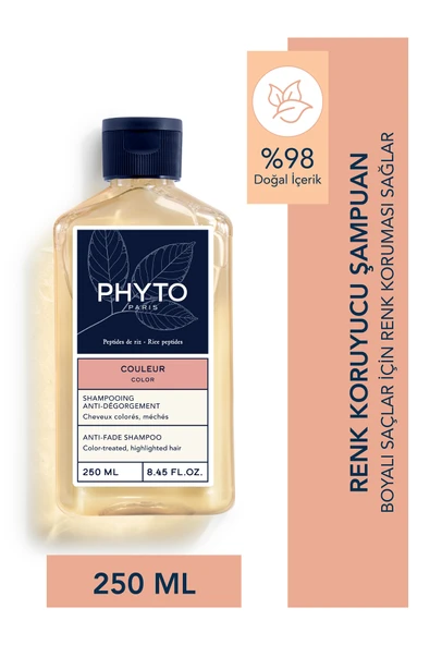PHYTO Color Renk Koruyucu Şampuan 250ml Kadın- Boyalı Ve Işlem Görmüş Saçlar Için Bitkisel Bakım ürün görseli 1