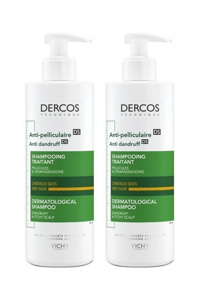 VİCHY Dercos Kepek Karşıtı Şampuan Kuru Saçlar 390 ml 2'li ürün görseli 1