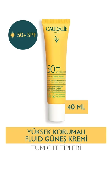 CAUDALİE Vinosun Ocean Protect Fluide UVA/UVB SPF50+ 40 ml ürün görseli 1
