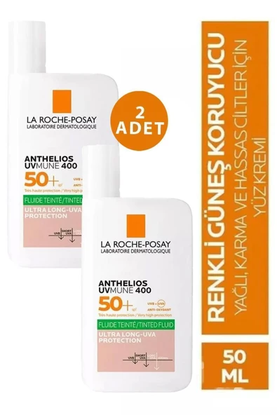 LA ROCHE POSAY Anthelios Oil Control Fluid SPF+50 Yağlı Ciltler için Akışkan Renkli Yüz Güneş Kremi ürün görseli 1