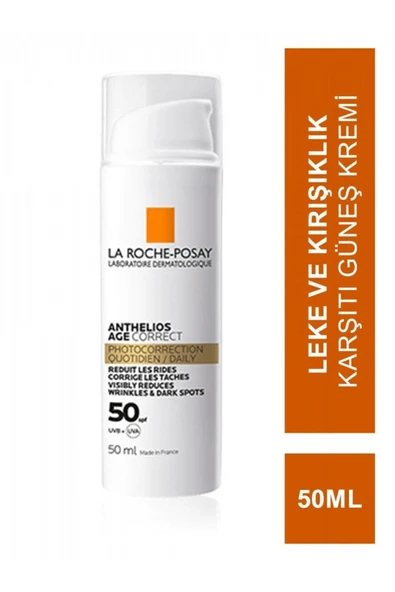 LA ROCHE POSAY Anthelios Age Correct SPF 50 Leke Ve Kırışıklık Karşıtı Yüz Güneş Kremi 50 ml ürün görseli 1