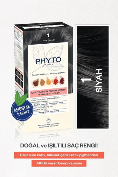 PHYTO Phytocolor Bitkisel Saç Boyası ''1 Siyah'' - Resim 2