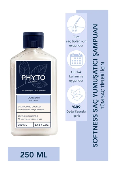 PHYTO Softness Shampoo 250ml - Saç Yumuşatıcı Şampuan ürün görseli 1