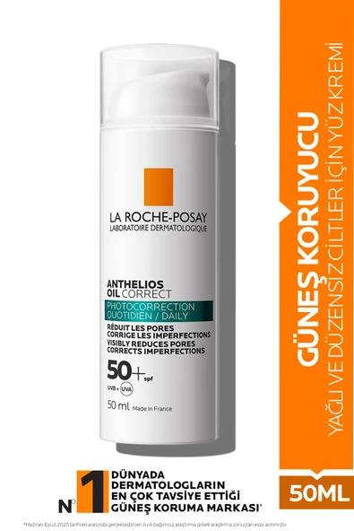 LA ROCHE POSAY Anthelios Oil Correct Spf+50 Yağlı Ve Akneye Eğilimli Ciltler Için Yüz Güneş Kremi 33 ürün görseli 1