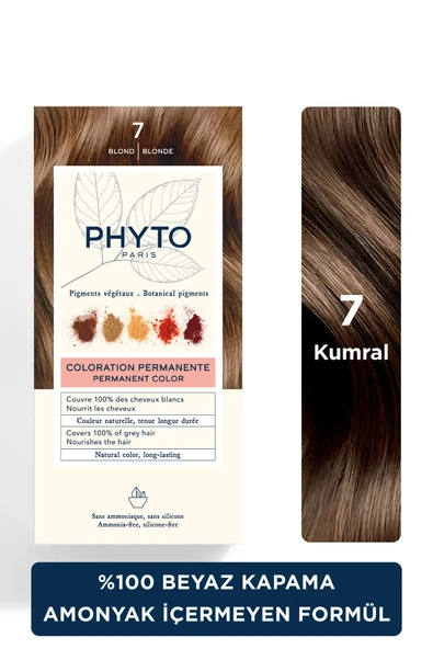 PHYTO Phytocolor 7 Kumral Amonyaksız Kalıcı Bitkisel Saç Boyası ürün görseli 1