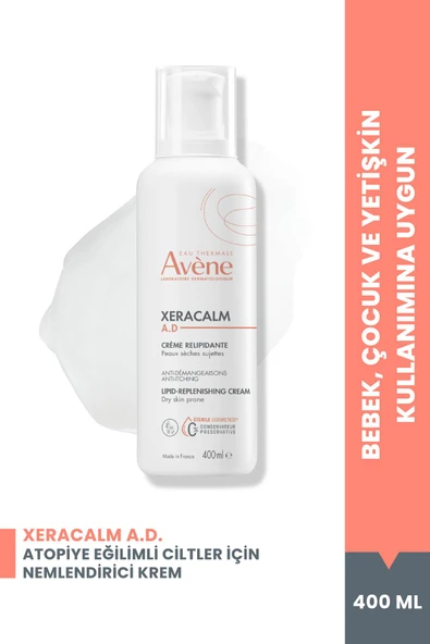 AVENE XeraCalm A.D Atopiye Eğilimli Ciltler için Nemlendirici Krem 400 ml ürün görseli 1