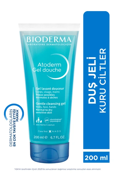 BİODERMA Atoderm Shower Gel Kuru, Tüm Ciltler Bebek, Çocuk, Yetişkin Arındırıcı Nemlendirici Duş Jeli 200 ml ürün görseli 1