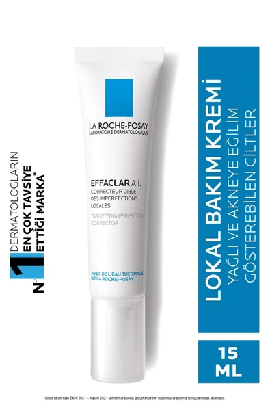LA ROCHE POSAY Effaclar A.ı. 15ml - Yağlı Ve Akneye Eğilim Gösteren Ciltler Için Cilt Kusuru Kremi 3337875609593 ürün görseli 1