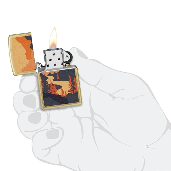 Zippo Mountain Dizayn Çakmak - Resim 4