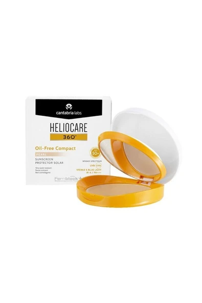CANTABRİA LABS Heliocare 360 Oil Free Compact Pearl Güneş Koruyucu Kompakt 10gr ürün görseli 1